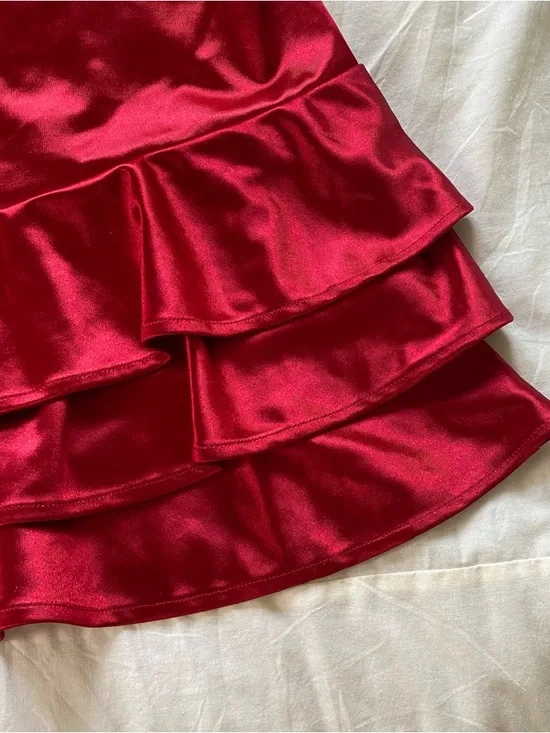NWT BCX Dress Macy's Red Silk Satin Valentines Day Christmas Party Dress - Picture 4 of 8